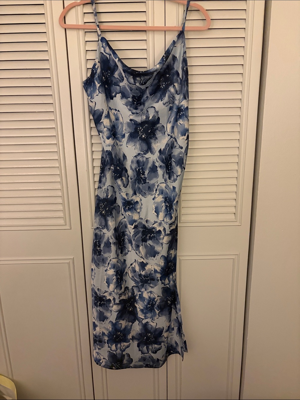 Inspired Hearts Navy and Light Blue Floral Slip